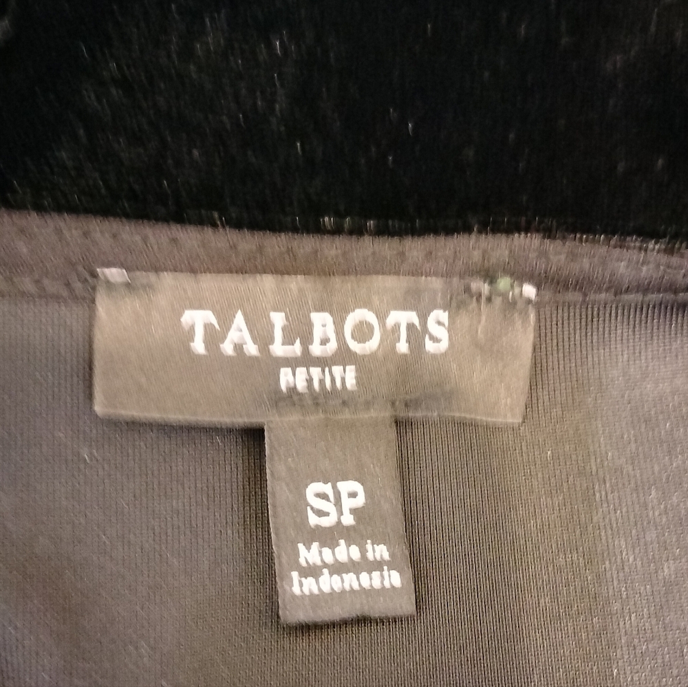 NWOT! Talbots Classic Black Velvet Tank Top. Size SP - Picture 6 of 6